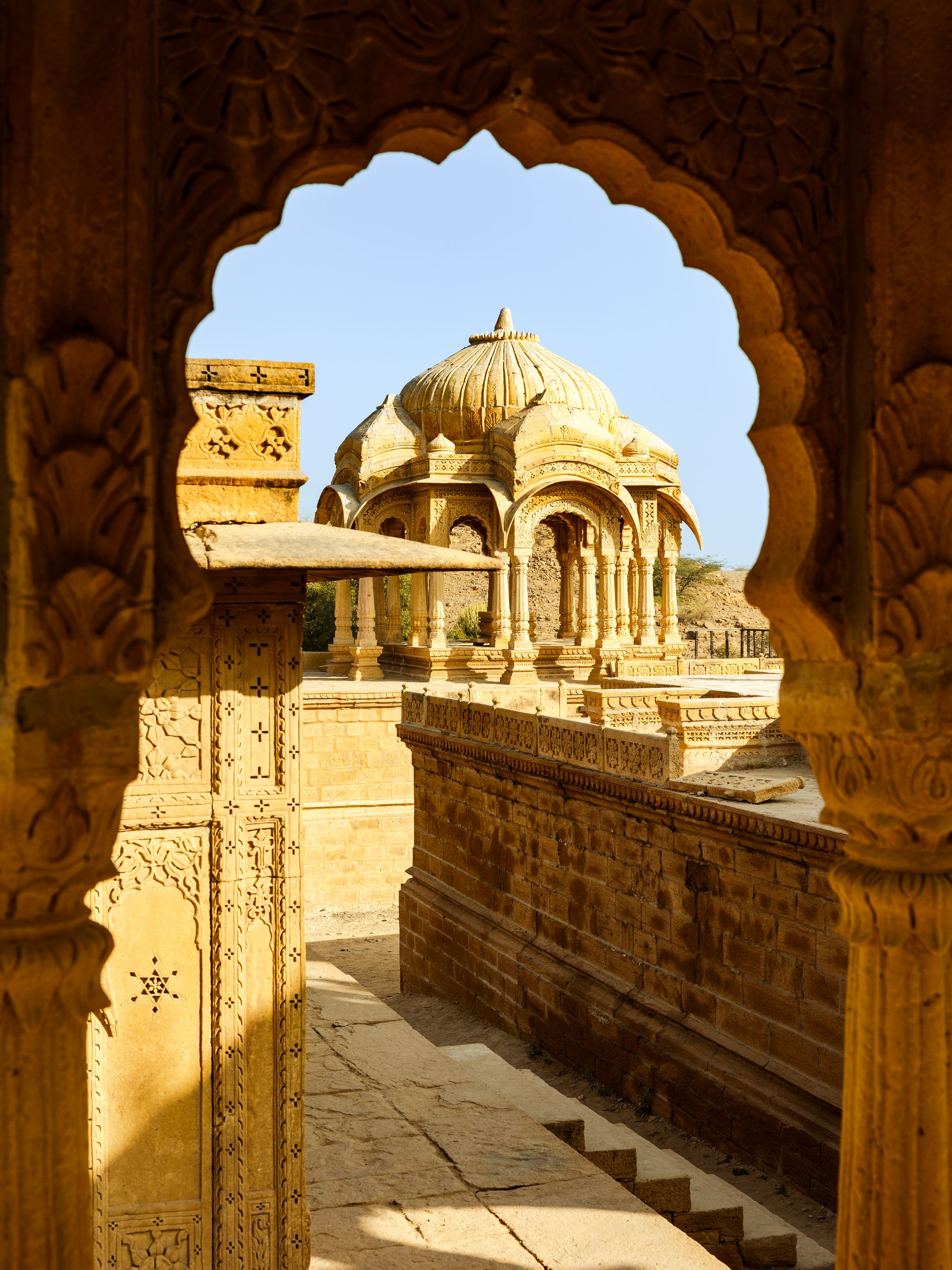 Bada Bagh Cenotaph Framed By Arch